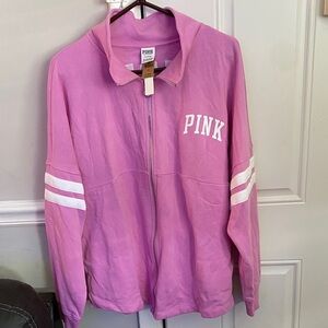 PINK Victoria's Secret Light Pink Jacket with White Accents
